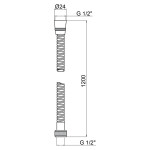 Шланг для душа Lidz (CRM) 50 07 120 00 1,20 м