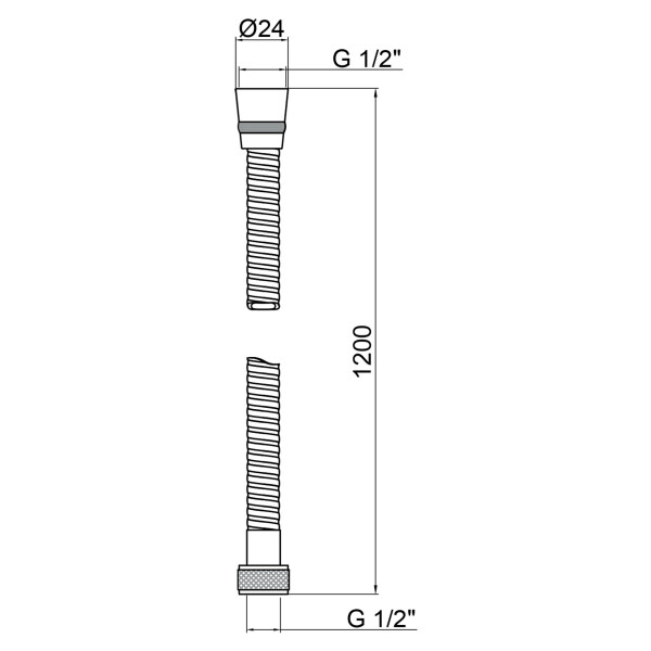 Шланг для душа Lidz (CRM) 50 07 120 00 1,20 м