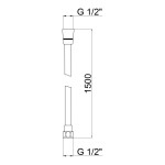 Шланг для душа Lidz (CRM) 50 09 150 00 1,5 м