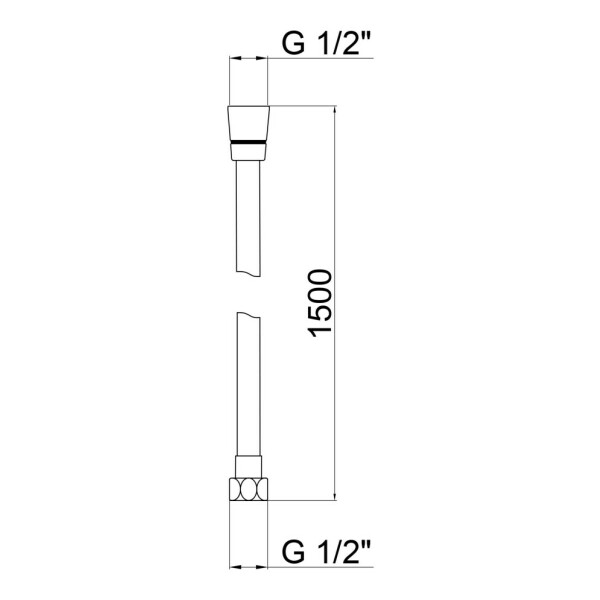 Шланг для душа Lidz (CRM) 50 09 150 00 1,5 м
