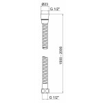 Шланг для душа Lidz (CRM) 50 12 150 00 1,50 м