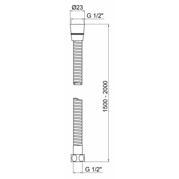 Шланг для душа Lidz (CRM) 50 12 150 00 1,50 м