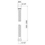 Шланг для душа Lidz (CRM) 50 13 150 00 1,50-2,20 м