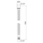 Шланг для душа Lidz (CRM) 50 14 150 00 1,50 м