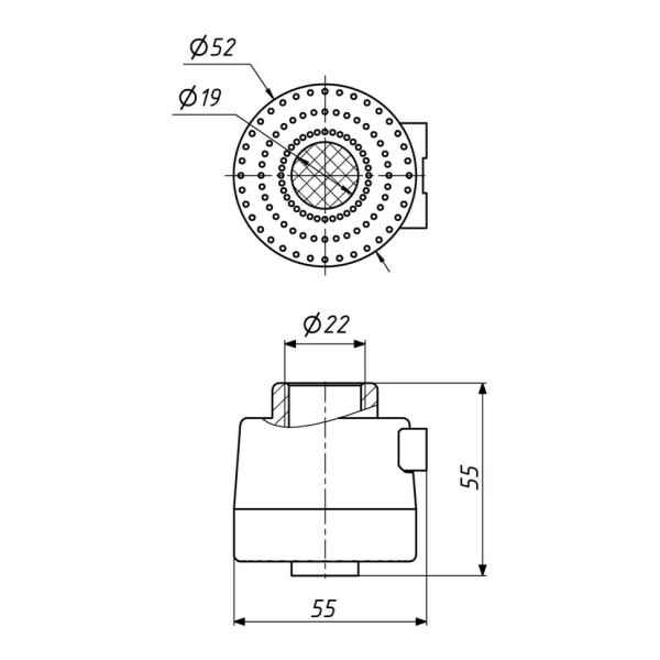 Аэратор Lidz (CRM) 48 00 025 00 с внутренней резьбой