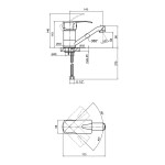 Змішувач для кухні Lidz (CRM) 41 86 002M 150 мм