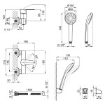 Змішувач для душу Lidz (CRM) 46 78 010