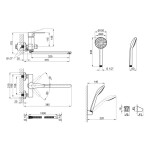 Змішувач для ванни Lidz (CRM) 46 78 005-1 New