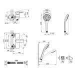 Змішувач для душу Lidz (CRM) 23 48 010