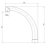 Излив для кухни Lidz (CRM)-54 01 272 00