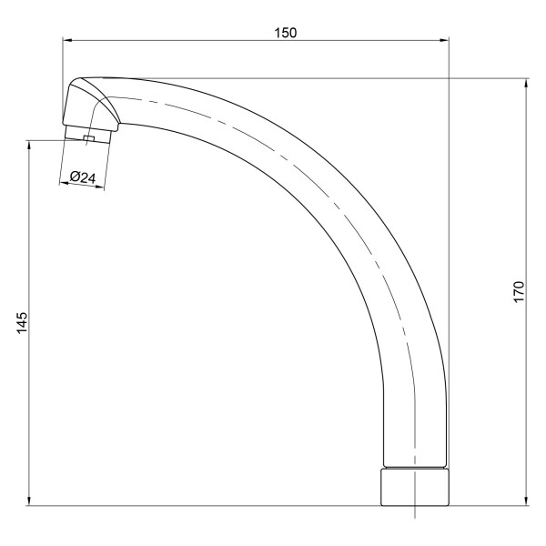 Излив для кухни Lidz (CRM)-54 01 272 00