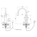 Кран для кухні проточний Lidz (NKS) 95 00 060