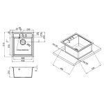 Кухонная мойка Lidz 460х515/200 BLA-03 (LIDZBLA03460515200)