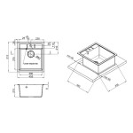 Кухонная мойка Lidz 460х515/200 GRF-13 (LIDZGRF13460515200)