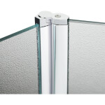 Штора на ванну Lidz Brama SS120x140R.CRM.FR стекло Frost 6 мм, правая