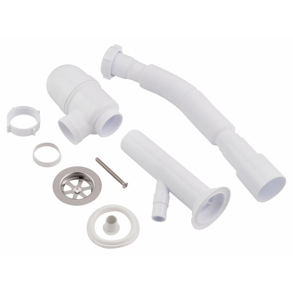 Сифон для раковини Lidz (WHI) 60 06 Y002 00 з відводом для пральної машини (вихід 50 мм)