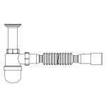 Сифон для раковины Lidz (WHI) 60 06 Y001 01 (выход 50 мм)