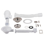 Сифон для кухонної мийки Lidz (WHI) 60 05 M001 01 EURO (вихід 50 мм)