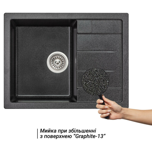 Кухонная мойка Lidz 650x500/200 GRF-13 (LIDZGRF13650500200)