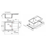 Кухонная мойка Lidz 790x495/230 GRF-13 (LIDZGRF13790495230)