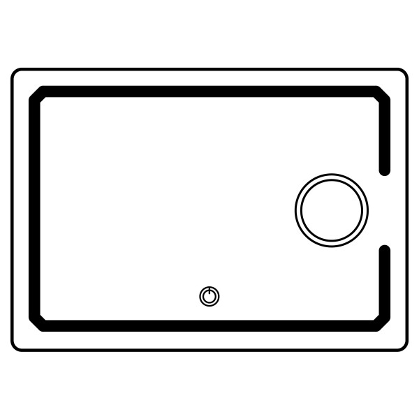 Зеркало Lidz 140.08.02 700х500 с LED-подсветкой