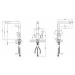 Змішувач для кухні Lidz (BLA) Over 38 020 з підключенням до фільтра