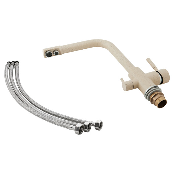 Змішувач для кухні Lidz (BEI) Over 38 020 з підключенням до фільтра