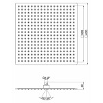 Лейка для верхнего душа Lidz (CRM) 51 10 104 40, 40х40 см