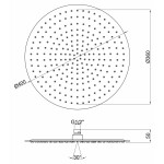 Лейка для верхнего душа Lidz (CRM) 51 10 103 40, Ø40 см