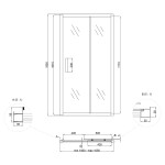 Душові двері в нішу Lidz Zycie SD100x185.CRM.TR, скло прозоре 5 мм