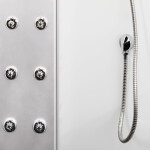 Гидромассажный бокс Lidz Tani SBM100x100.SAT.HIGH.FB, стекло Fabric 4 мм