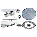 Гидромассажный бокс Lidz Tani SBM100x100.SAT.HIGH.FB, стекло Fabric 4 мм