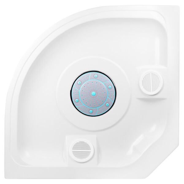 Гидромассажный бокс Lidz Tani SBM100x100.SAT.HIGH.FB, стекло Fabric 4 мм