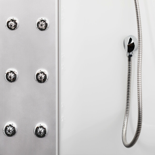 Гидромассажный бокс Lidz Tani SBM100x100.SAT.HIGH.FB, стекло Fabric 4 мм