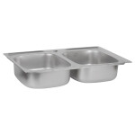 Кухонна мийка з двома чашами Lidz 7948 0,8 мм Micro Decor (LIDZ7948MDEC08)