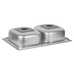 Кухонна мийка з двома чашами Lidz 7948 0,8 мм Micro Decor (LIDZ7948MDEC08)