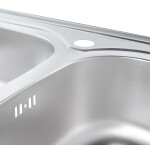 Кухонна мийка з двома чашами Lidz 7948 0,8 мм Micro Decor (LIDZ7948MDEC08)