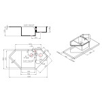 Кухонная мойка с дополнительной чашей Lidz 1000x500/225 WHI-01 (LIDZWHI011000500225)