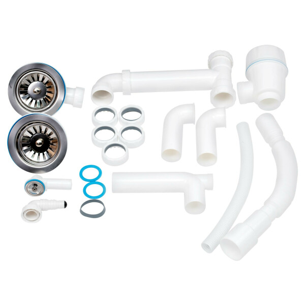 Кухонная мойка с дополнительной чашей Lidz 1000x500/225 WHI-01 (LIDZWHI011000500225)