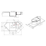 Кухонная мойка с дополнительной чашей Lidz 1000x500/225 BLM-14 (LIDZBLM141000500225)