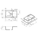 Кухонная мойка Lidz 770x490/200 WHI-01 (LIDZWHI01770490200)