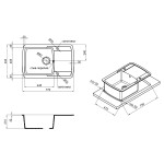 Кухонная мойка Lidz 770x490/200 GRA-09 (LIDZGRA09770490200)