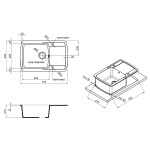 Кухонная мойка Lidz 770х490/200 STO-10 (LIDZSTO10770490200)