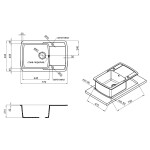 Кухонная мойка Lidz 770х490/200 GRF-13 (LIDZGRF13770490200)
