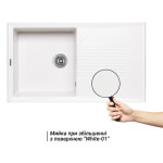 Кухонная мойка Lidz 860х500/240 WHI-01 (LIDZWHI01860500240)