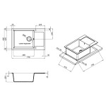 Кухонная мойка Lidz 781x510/200 WHI-01 (LIDZWHI01781510200)