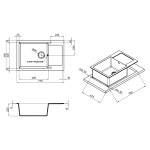 Кухонная мойка Lidz 781x510/200 MAR-07 (LIDZMAR07781510200)