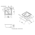 Кухонна мийка Lidz 3838 0,6 мм Micro Decor (LIDZ3838MDEC06)