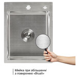 Набір 2 в 1 Lidz кухонна мийка H6050 3.0/0.8 мм Brush + дозатор для миючого засобу