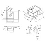 Набір 2 в 1 Lidz кухонна мийка H6350L 3.0/0.8 мм Brush + дозатор для миючого засобу
